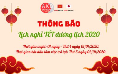 Thông báo lịch nghỉ Tết Dương lịch 2020