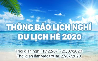 Thông báo du lịch hè 2020