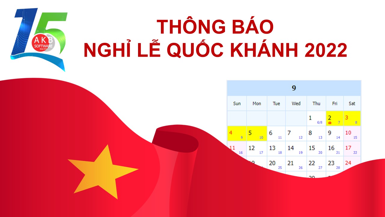 THÔNG BÁO NGHỈ LỄ QUỐC KHÁNH 2022