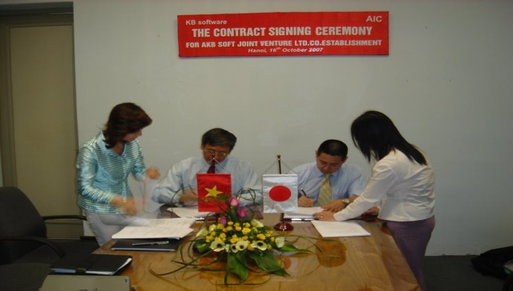 Thời khắc lịch sử 16 tháng 10 năm 2007, ký thỏa thuận liên doanh giữa AIC, KUBO và KBS