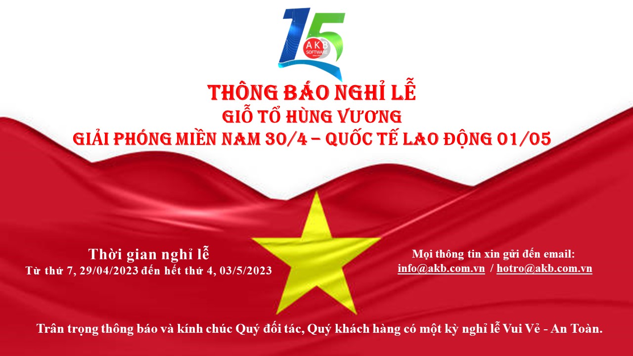 THÔNG BÁO NGHỈ LỄ GIỖ TỔ HÙNG VƯƠNG & 30/4 – 01/5