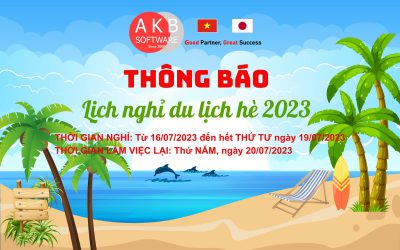 THÔNG BÁO NGHỈ DU LỊCH HÈ 2023