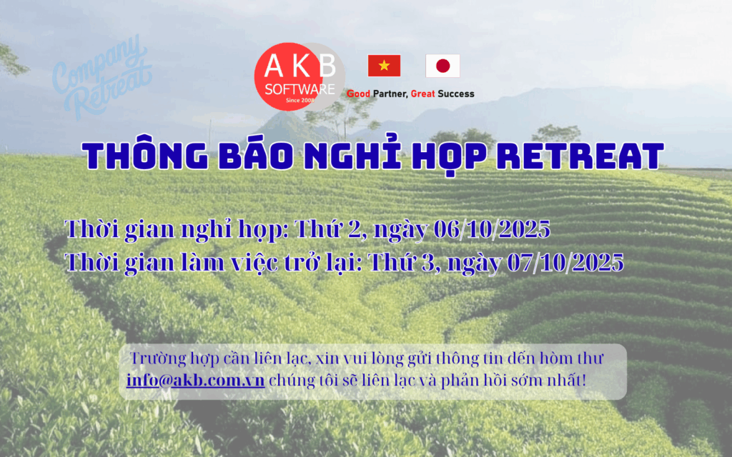 Thông báo nghỉ họp retreat 06/10/2025