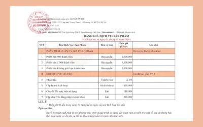 Bảng Giá Dịch Vụ & Sản Phẩm 2026