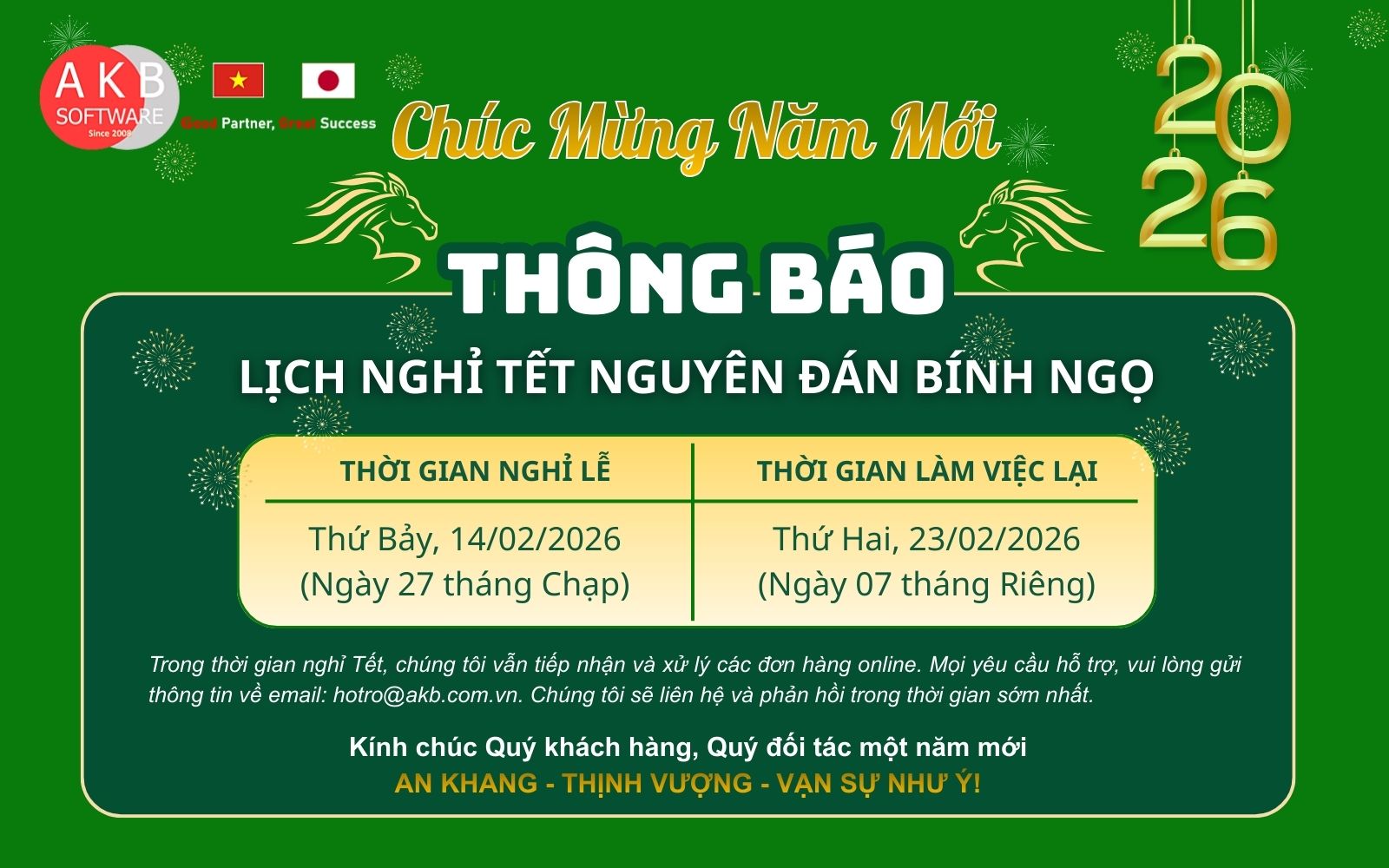 Chúc mừng năm mới Bính Ngọ 2026